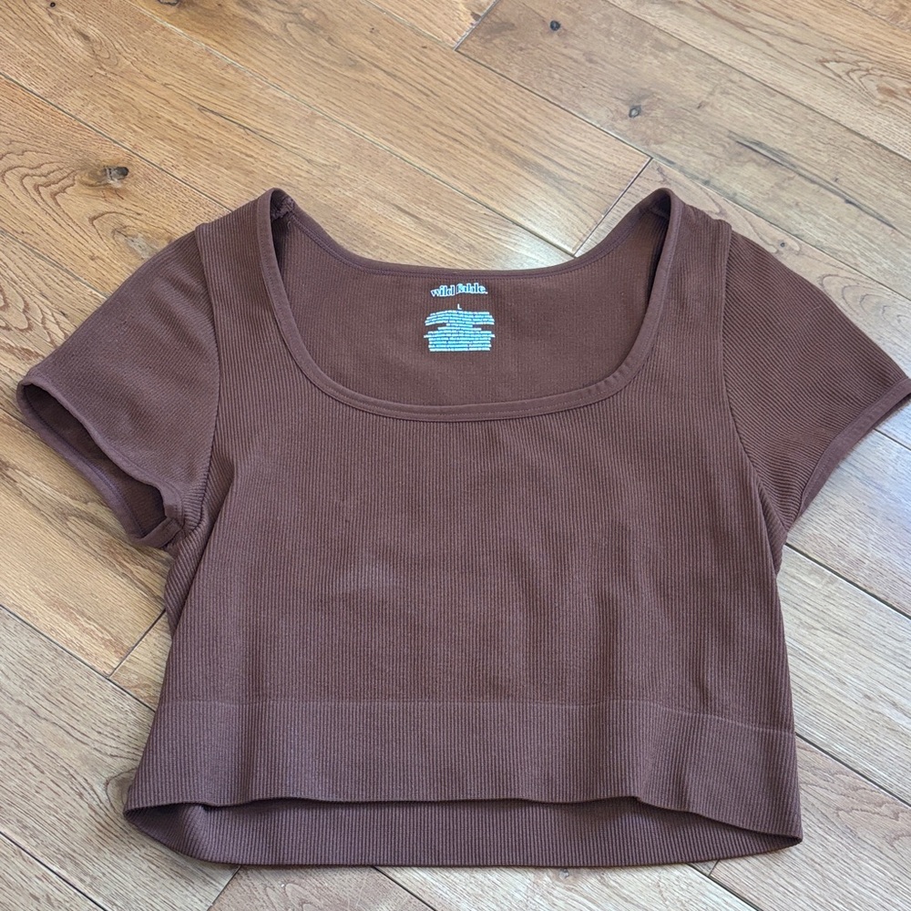 Target Brown Crop Top. Soft and stretchy fabric